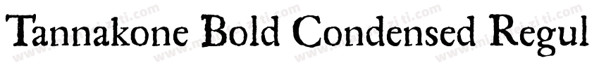 Tannakone Bold Condensed Regula字体转换